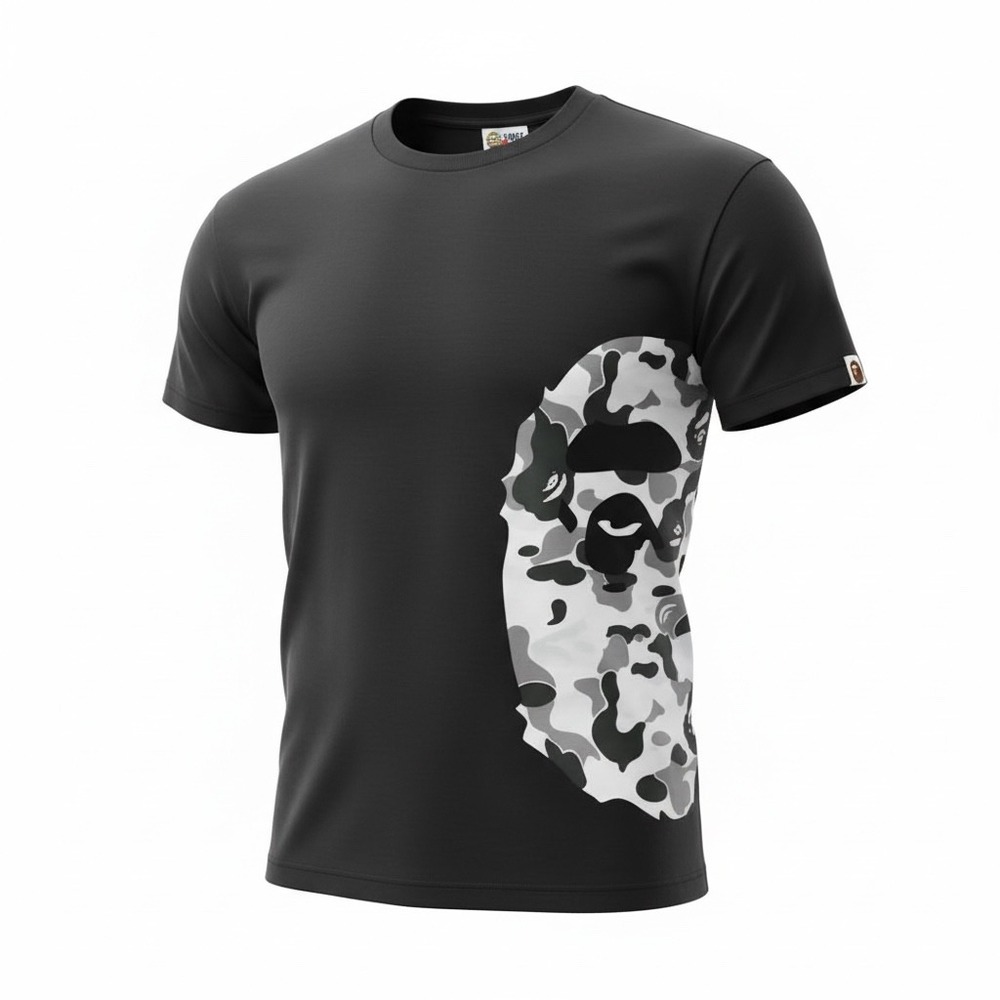 A Bathing Ape T-Shirt Mens M Black NEW Big Ape Head Camo Streetwear Tee NWT